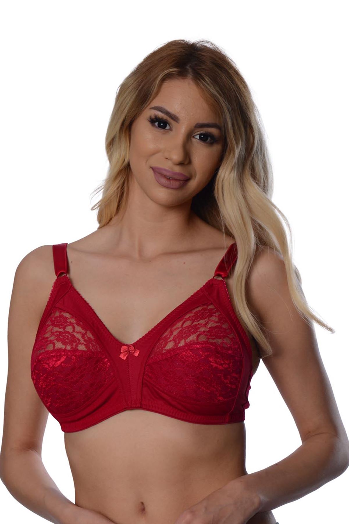 Bordo Dantelli Toparlayıcı Sütyen - 503 - Görsel 3