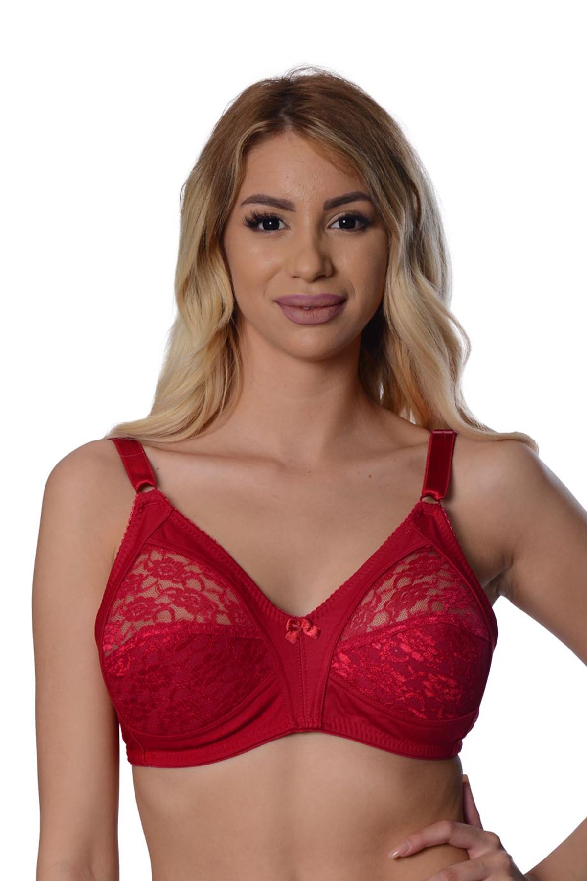 Bordo Dantelli Toparlayıcı Sütyen - 503 - Görsel 4