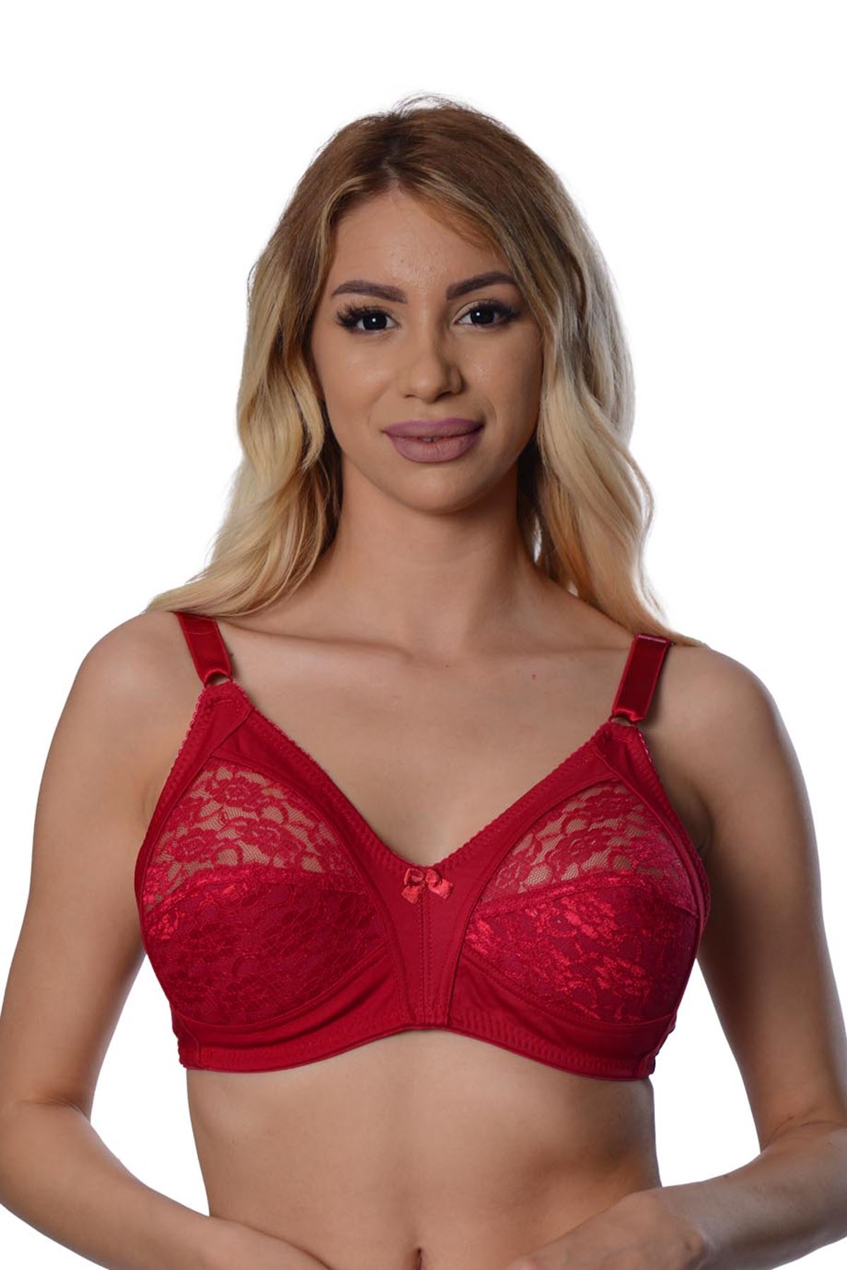 Bordo Dantelli Toparlayıcı Sütyen - 503 - Görsel 5