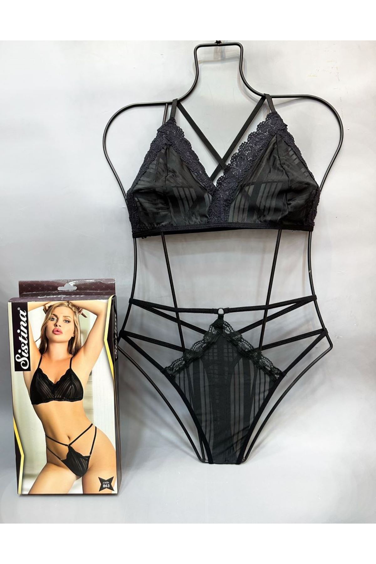 Siyah Bralet Sütyen Takım - B863 - Görsel 4